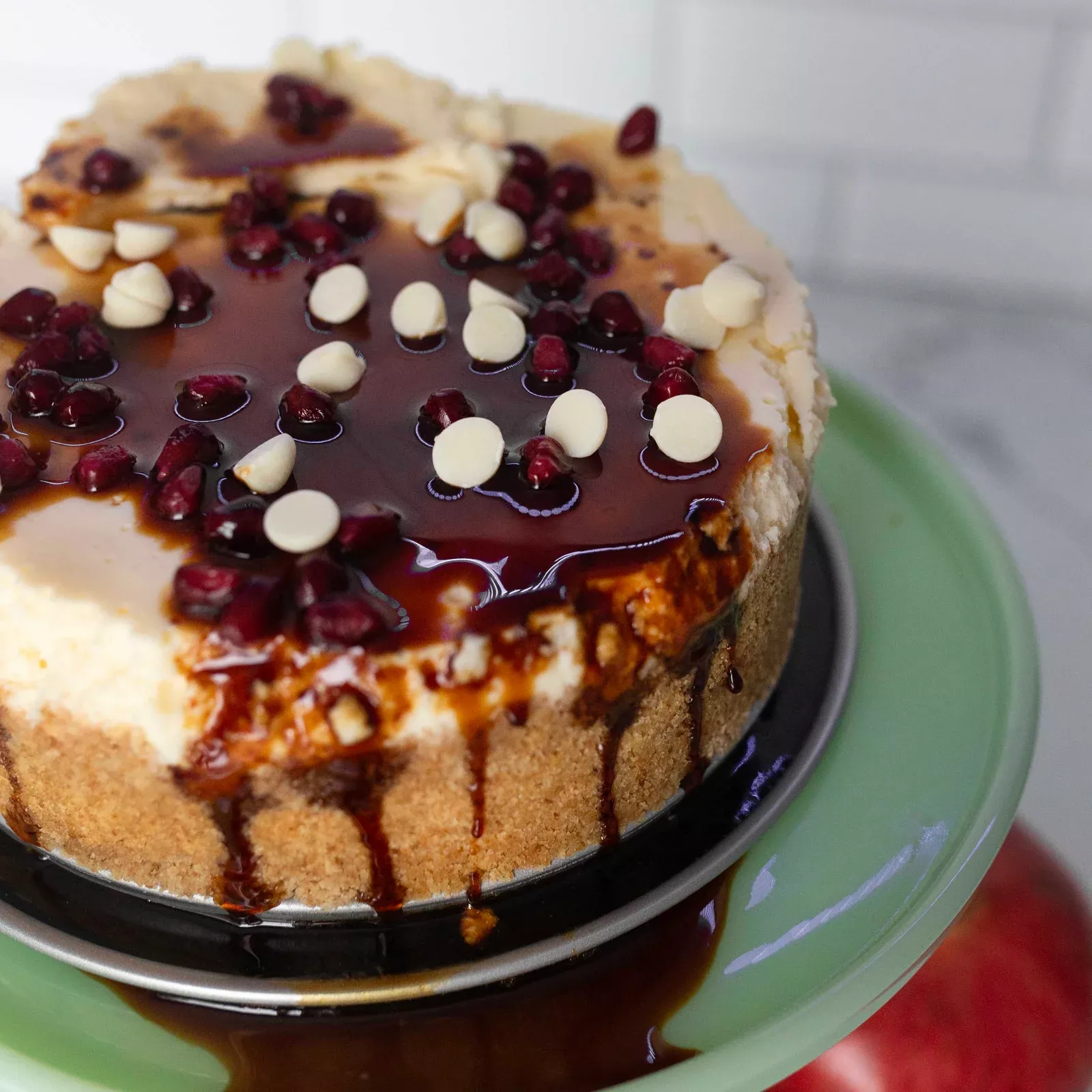 White Chocolate Pomegranate Cheesecake Step-by-Step Instructions